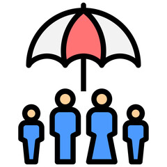 family plan filled outline style icon