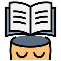 learning filled outline style icon