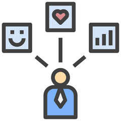 mindset filled outline style icon