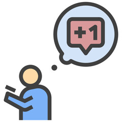 notification filled outline style icon