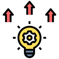 practice filled outline style icon