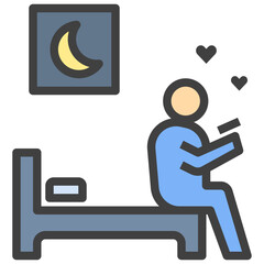 smartphone filled outline style icon