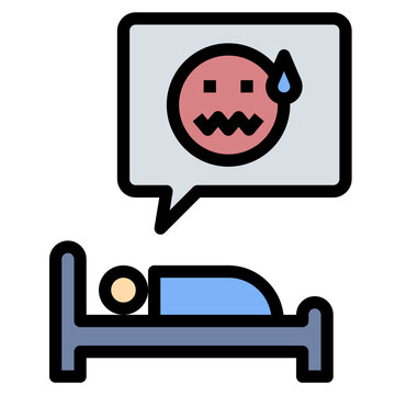 anxious person in bed clip art preview