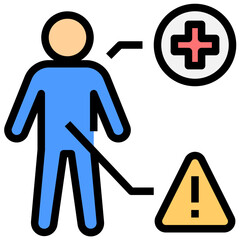 symptom filled outline style icon