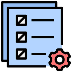 Fototapeta premium test filled outline style icon