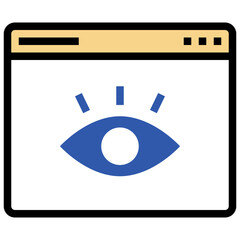 visible filled outline style icon