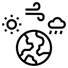 climate outline style icon