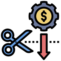cost outline style icon
