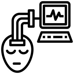 EEG outline style icon