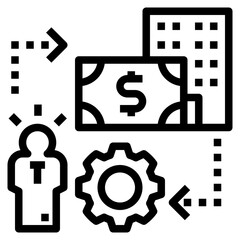 employee outline style icon