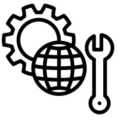 engineering outline style icon