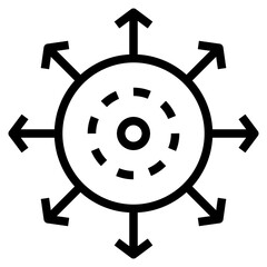 Obraz premium externally outline style icon