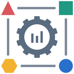 analysis flat style icon