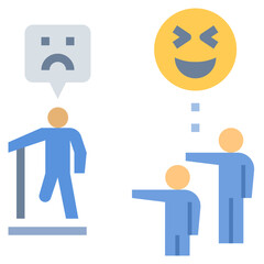 body shaming flat style icon