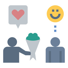 dating flat style icon