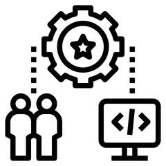 infrastructure outline style icon