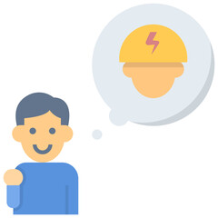 electrician flat style icon