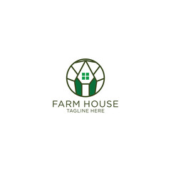 Farem house logo icon design template flat vector