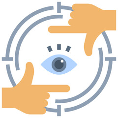 focus flat style icon