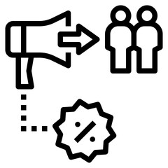marketing outline style icon