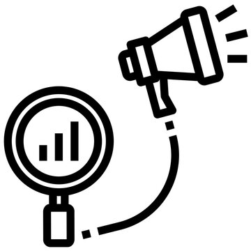 recommend clip art: marketing outline style icon