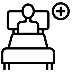 patient outline style icon