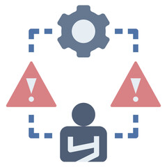 Obraz premium problem solving flat style icon