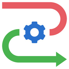process flat style icon