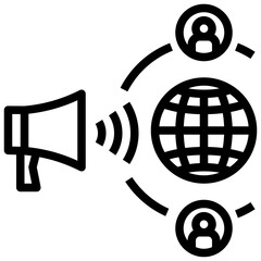 propaganda outline style icon