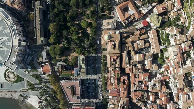 Aerial view of Salerno old town, Salerno, Campania, Italy.
