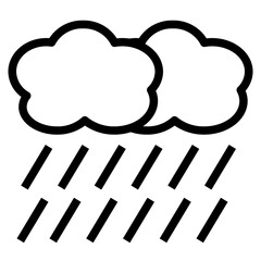 rain outline style icon