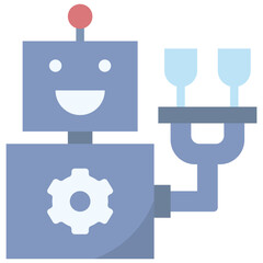 robot flat style icon