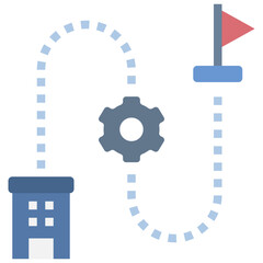 roadmap flat style icon