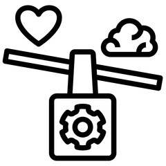rationality outline style icon