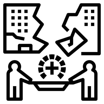 Rescue Outline Style Icon