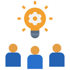 teamwork flat style icon