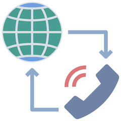 telecommunication flat style icon