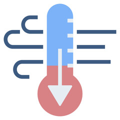 temperature flat style icon