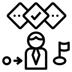 strategy outline style icon