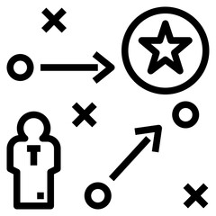 strategy outline style icon