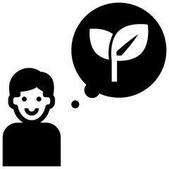agriculturist glyph style icon