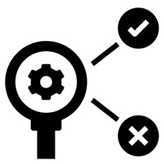 Obraz premium analysis glyph style icon