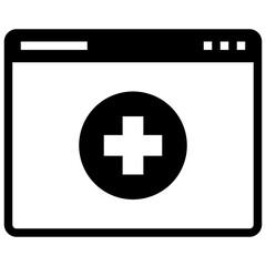 Obraz premium hospital glyph style icon