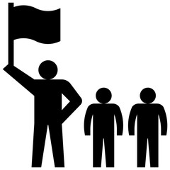 leader glyph style icon