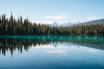 Lake Reflection in the Mountains
