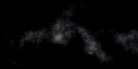 Abstract design with smoke on black background .Realistic steam smoke Floating fog and dark black watercolor Ombre leaks and splashes texture on white watercolor paper background. paper texture design
