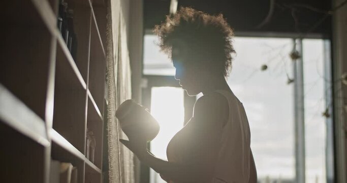 Woman With Tablet Working In Online Store