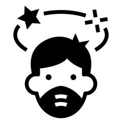 pollution glyph style icon