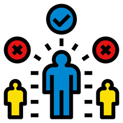 acceptance filled outline style icon