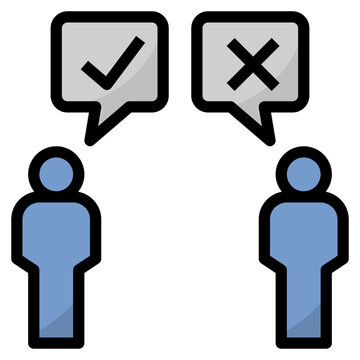 antithetical filled outline style icon